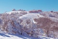 Meteorological station high in the mountain Royalty Free Stock Photo