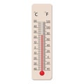 Meteorological thermometer Fahrenheit and Celsius for measuring air temperature. Vector illustration.