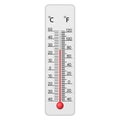 Meteorological thermometer Fahrenheit and Celsius for measuring air temperature. Vector illustration.