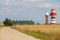 Meteorological tower, Lech Walesa airport, Poland Royalty Free Stock Photo