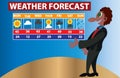 Weather Forecaster busy at work Royalty Free Stock Photo