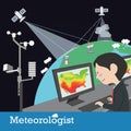 Meteorologist occupation vector Royalty Free Stock Photo