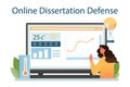 Meteorologist online service or platform. Weather forecaster studying