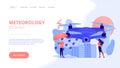 Meteorology drones concept landing page.