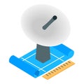 Meteorology equipment icon, isometric style