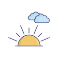 Meteorology Line Style vector icon which can easily modify or edit