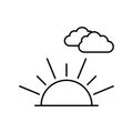 Meteorology Line Style vector icon which can easily modify or edit