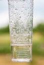 Meteorology with rain gauge in garden