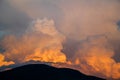 Sunset sky cloudscape nature cloud cumulus weather heaven air cloudy fluffy abstract climate atmosphere storm overcast sunlight Royalty Free Stock Photo