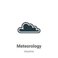 Meteorology vector icon on white background. Flat vector meteorology icon symbol sign from modern weather collection for mobile
