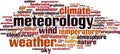 Meteorology word cloud Royalty Free Stock Photo