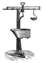 Meter-balance, vintage engraving