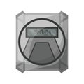 Meter counter. Electric power measurement. Electricity meter to record energy consumption. Isolated vector cartoon icon Royalty Free Stock Photo