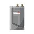 Meter counter. Gas power measurement. Fuel meter to record consumption. Isolated vector cartoon icon on white background