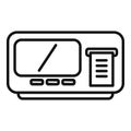 Meter fare control icon outline vector. Trip auto delivery