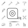 meter, gauge icon. Simple thin line, outline vector element of Construction tools icons set for UI and UX, website or mobile Royalty Free Stock Photo