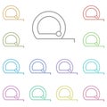 Meter, gauge multi color icon. Simple thin line, outline vector of construction tools icons for ui and ux, website or mobile Royalty Free Stock Photo