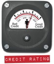 Meter good credit rating report person Royalty Free Stock Photo