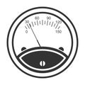 Meter icon, speedometer instrument for indicating speed