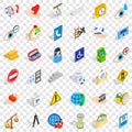 Meter icons set, isometric style Royalty Free Stock Photo