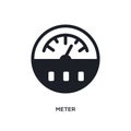 meter isolated icon. simple element illustration from smart house concept icons. meter editable logo sign symbol design on white Royalty Free Stock Photo