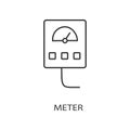 Meter linear icon. Modern outline Meter logo concept on white background from Smarthome collection. Suitable for use on web apps, Royalty Free Stock Photo