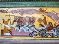 15 meter long Chinese mural in the temple of the sun in Beijing Royalty Free Stock Photo