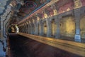 1220 meter-long corridor in Ramnathswami Temple at Rameshwaram Tamilnadu INDIA