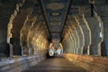 1220 meter-long corridor in Ramnathswami Temple at Rameshwaram Tamilnadu INDIA