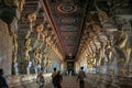 1220 meter-long corridor in Ramnathswami Temple at Rameshwaram Tamilnadu INDIA