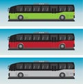 Low floor Bus Vector in Blue sky Bacground Royalty Free Stock Photo