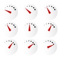 Meter, metre, gauge element for measurement, progress indicator, calibration concepts