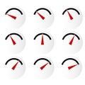 Meter, metre, gauge element for measurement, progress indicator, calibration concepts