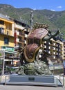 Andorra, watch of Salvador Dali. Royalty Free Stock Photo