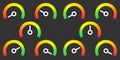 Meter signs infographic gauge element