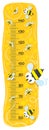 Meter wall or height meter with funny bees