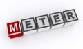 meter word block on white Royalty Free Stock Photo