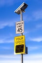 Metered speed matching speed limit Royalty Free Stock Photo