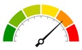 Metering gauge design, meter vector icon