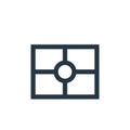 metering icon vector from photography concept. Thin line illustration of metering editable stroke. metering linear sign for use on