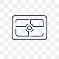 Metering vector icon isolated on transparent background, linear