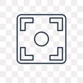 Metering vector icon isolated on transparent background, linear