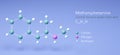 methamphetamine molecule, molecular structures, cns stimulant, 3d model, Structural Chemical Formula and Atoms with Color Coding