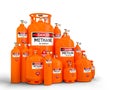 Methane cylinder container Royalty Free Stock Photo