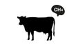 Methane emissions from livestock concept icon