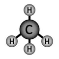 Methane molecule icon Royalty Free Stock Photo
