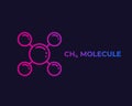 Methane molecule icon, vector Royalty Free Stock Photo