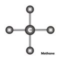 Methane molecule icon Royalty Free Stock Photo