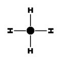 Methane molecule icon Royalty Free Stock Photo