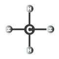 Methane molecule icon Royalty Free Stock Photo